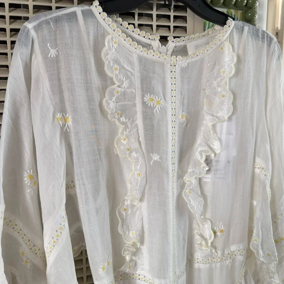 NEW Zimmermann Acacia embroidered midi dress - Picture 7 of 11